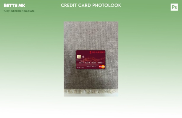 Модерен стил на предниот шаблон за мастер картички на Хонг Конг Банка на Источна